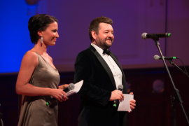 Moderátoři plesu, Gabriela Partyšová a Michal Hudák |foto Martin Zeman